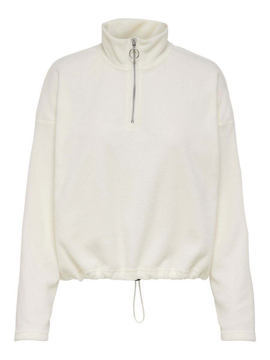 ONLY Fleece Zipper Pullover Damen Grau günstig online kaufen