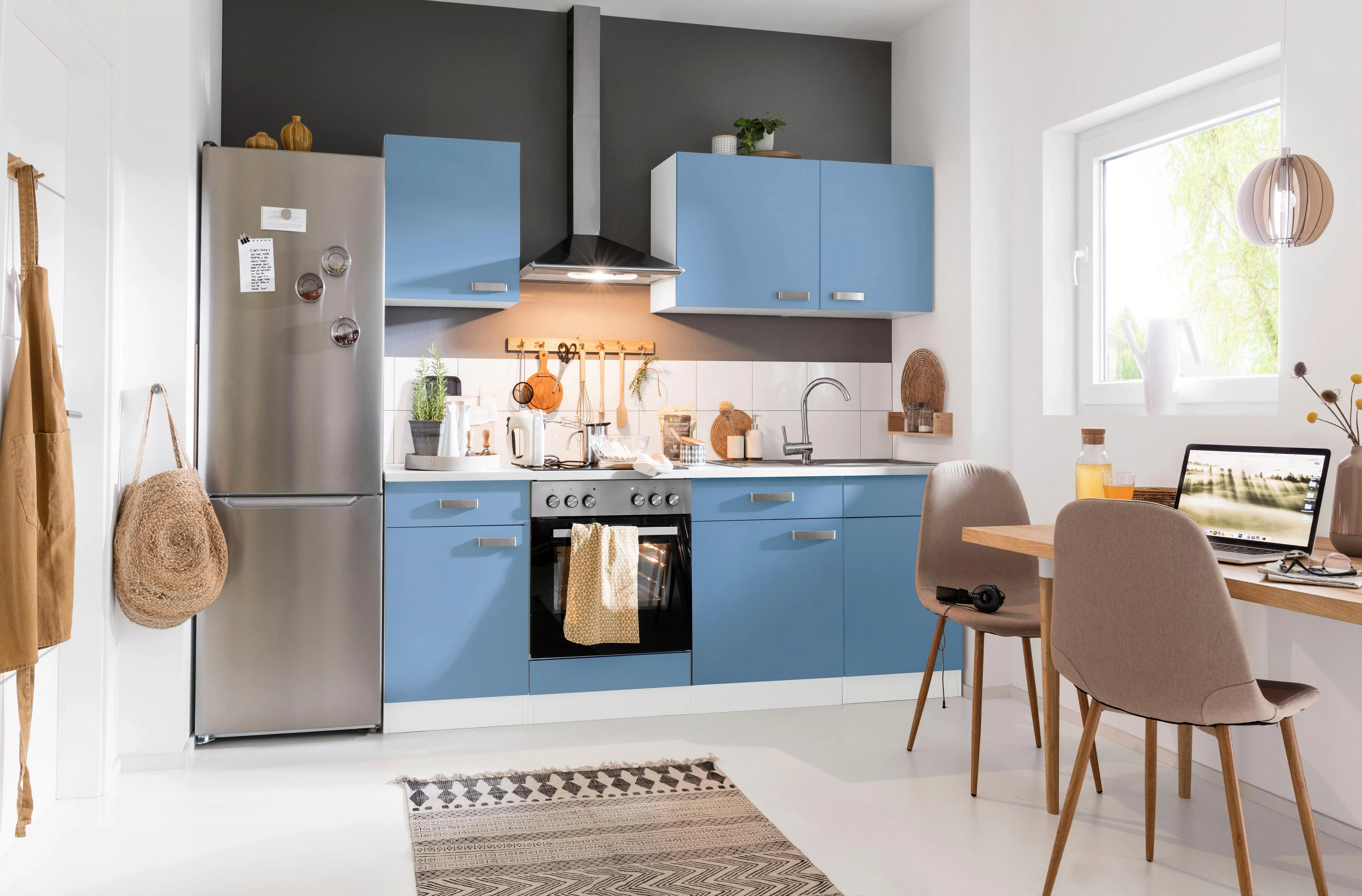 wiho Küchen Küchenzeile "Husum", mit E-Geräten, Breite 220 cm günstig online kaufen