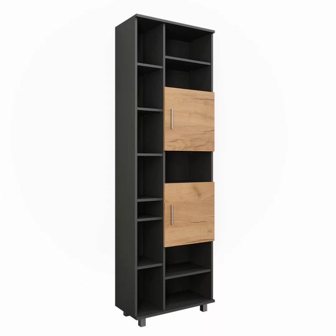 Vicco Hochschrank Ilias, Anthrazit/Goldkraft Eiche, 60.2 günstig online kaufen