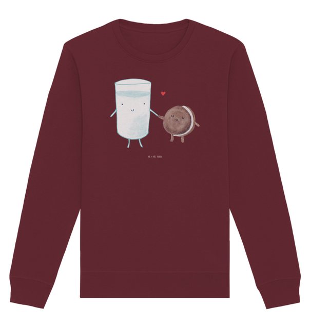 Mr. & Mrs. Panda Longpullover Größe M Milch Keks - Burgundy - Geschenk, Mot günstig online kaufen