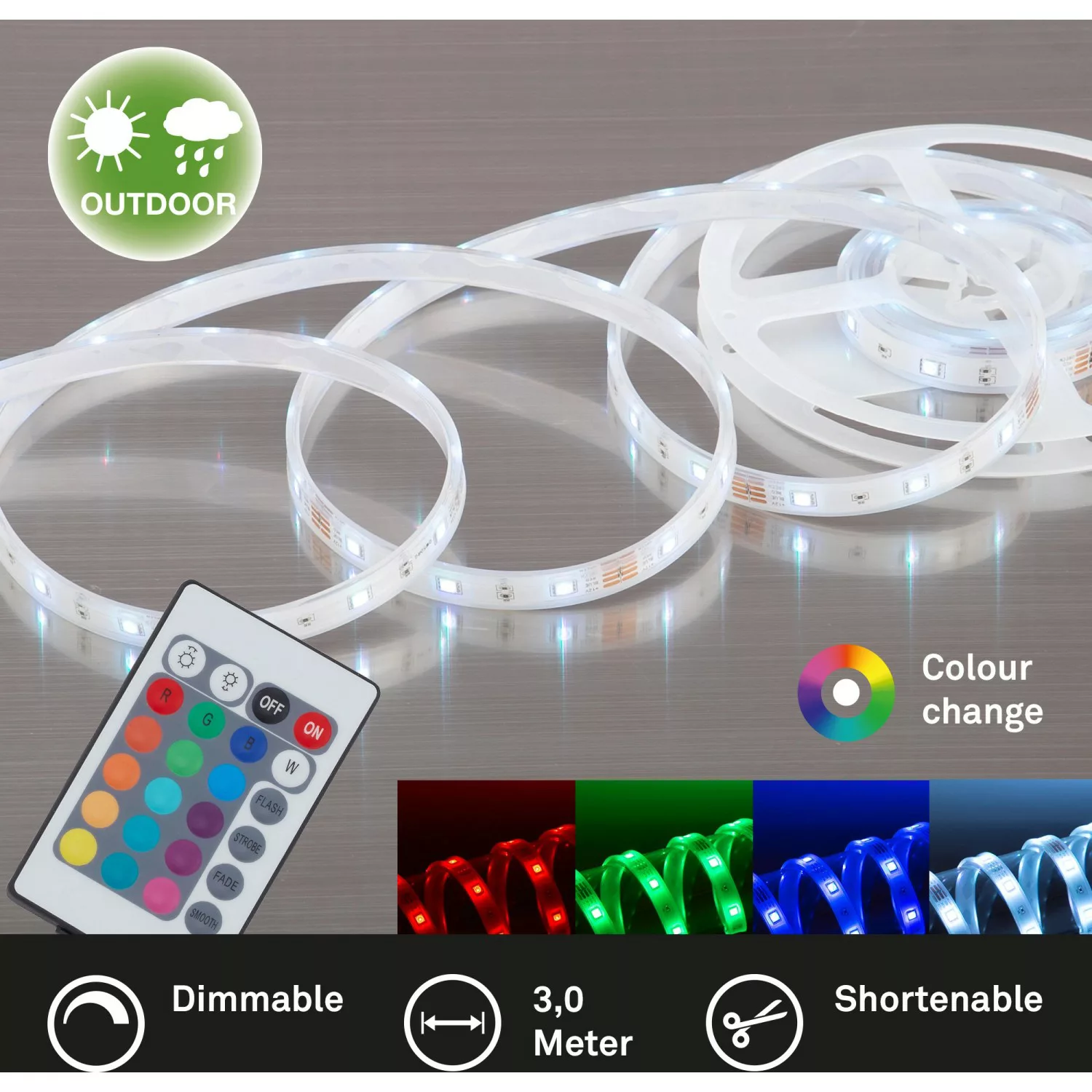 Für außen - RGB-LED-Strip Ora mit Fernbedienung günstig online kaufen