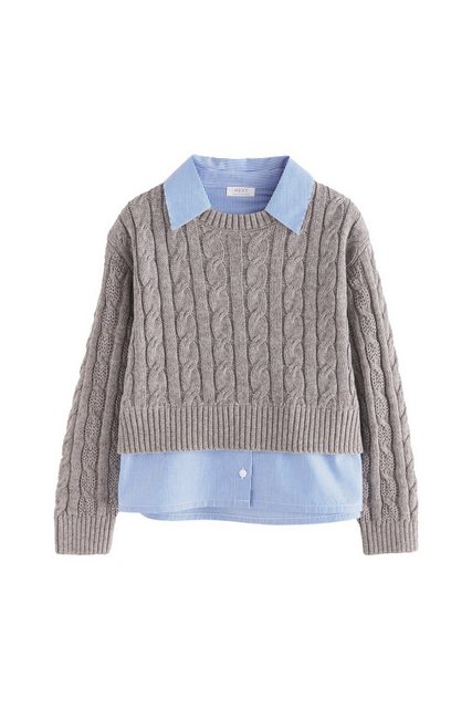 Next 2-in-1-Pullover Pullover im Lagenlook mit Hemdeinsatz (1-tlg) günstig online kaufen