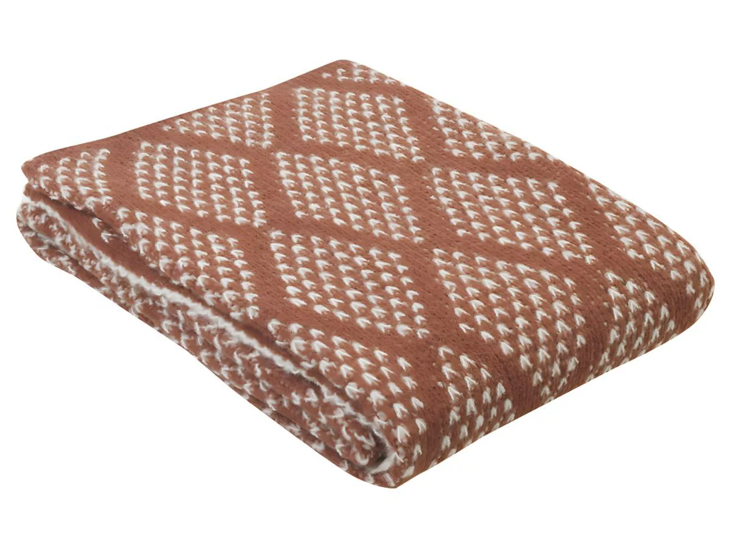 Decke - 130 x 170 cm - Wolle - Elfenbein & Rot - OYACE günstig online kaufen