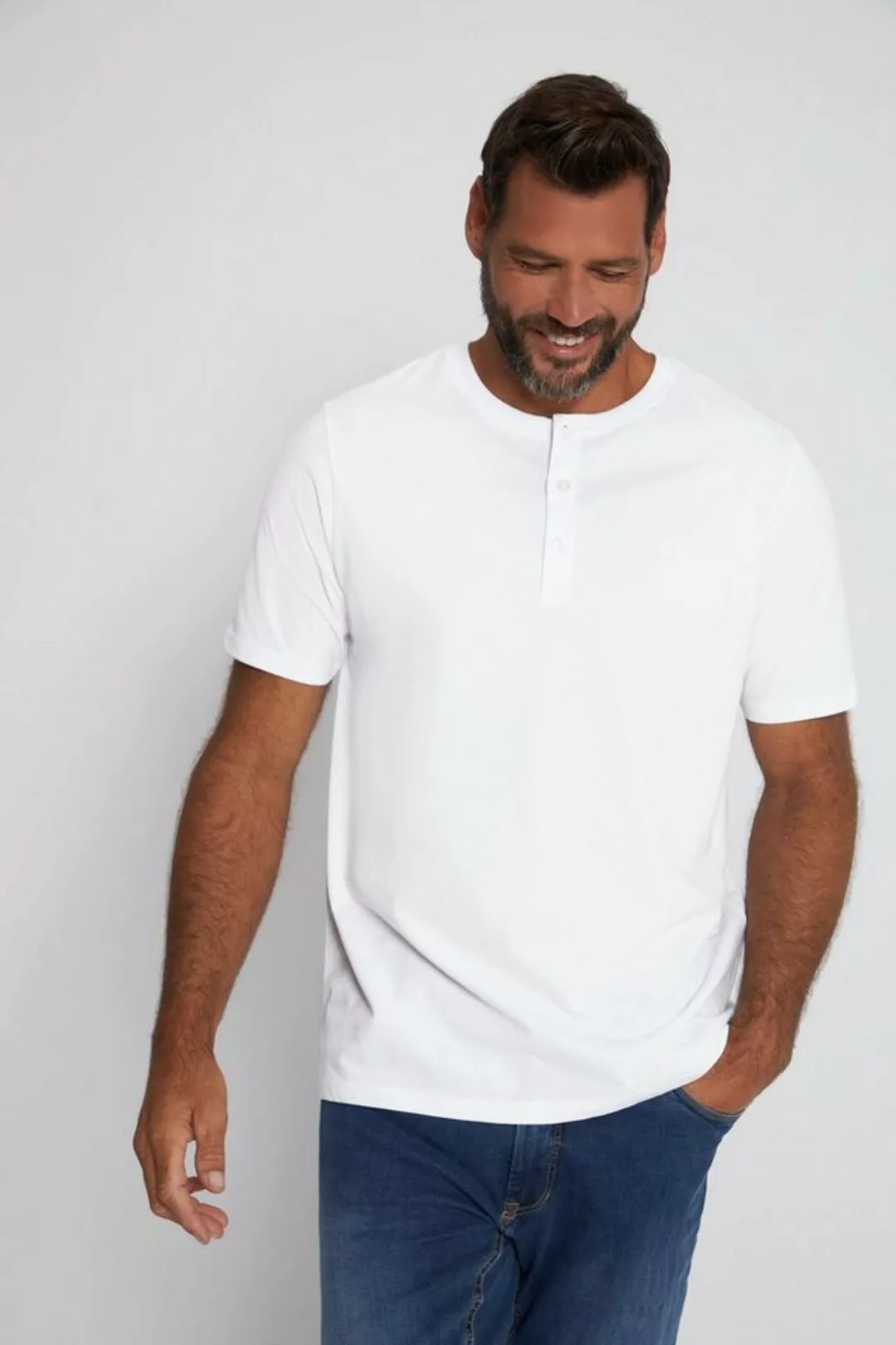 JP1880 T-Shirt Henley Basic Knopfleiste Halbarm günstig online kaufen