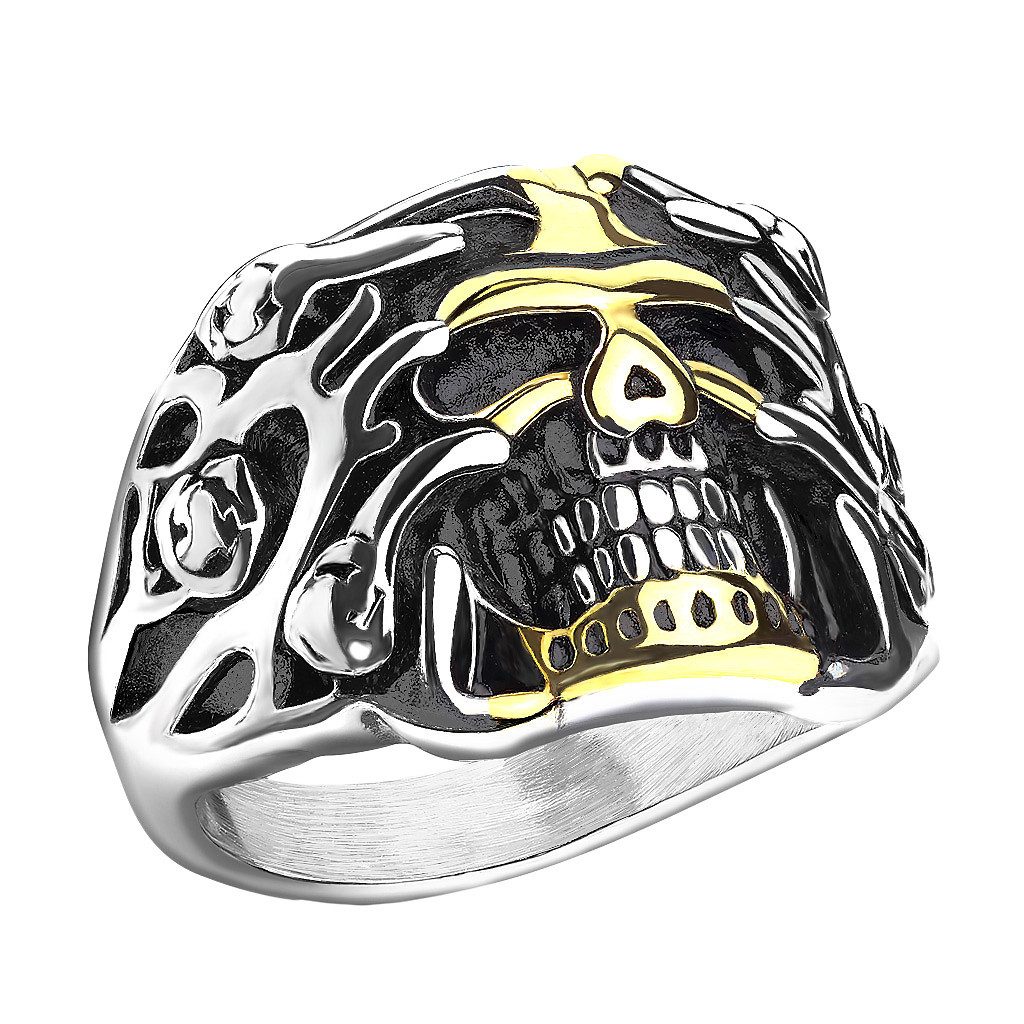 Taffstyle Fingerring Ring Totenkopf Schädel Biker günstig online kaufen