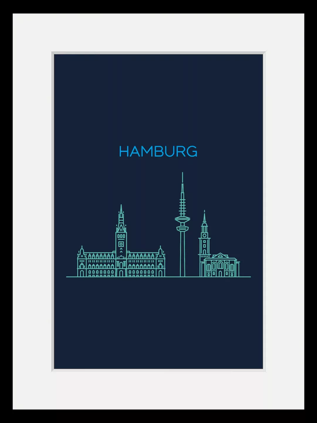 queence Bild "Hamburg Sightseeing", Städte-Stadt-Deutschland-Kirche-Gebäude günstig online kaufen