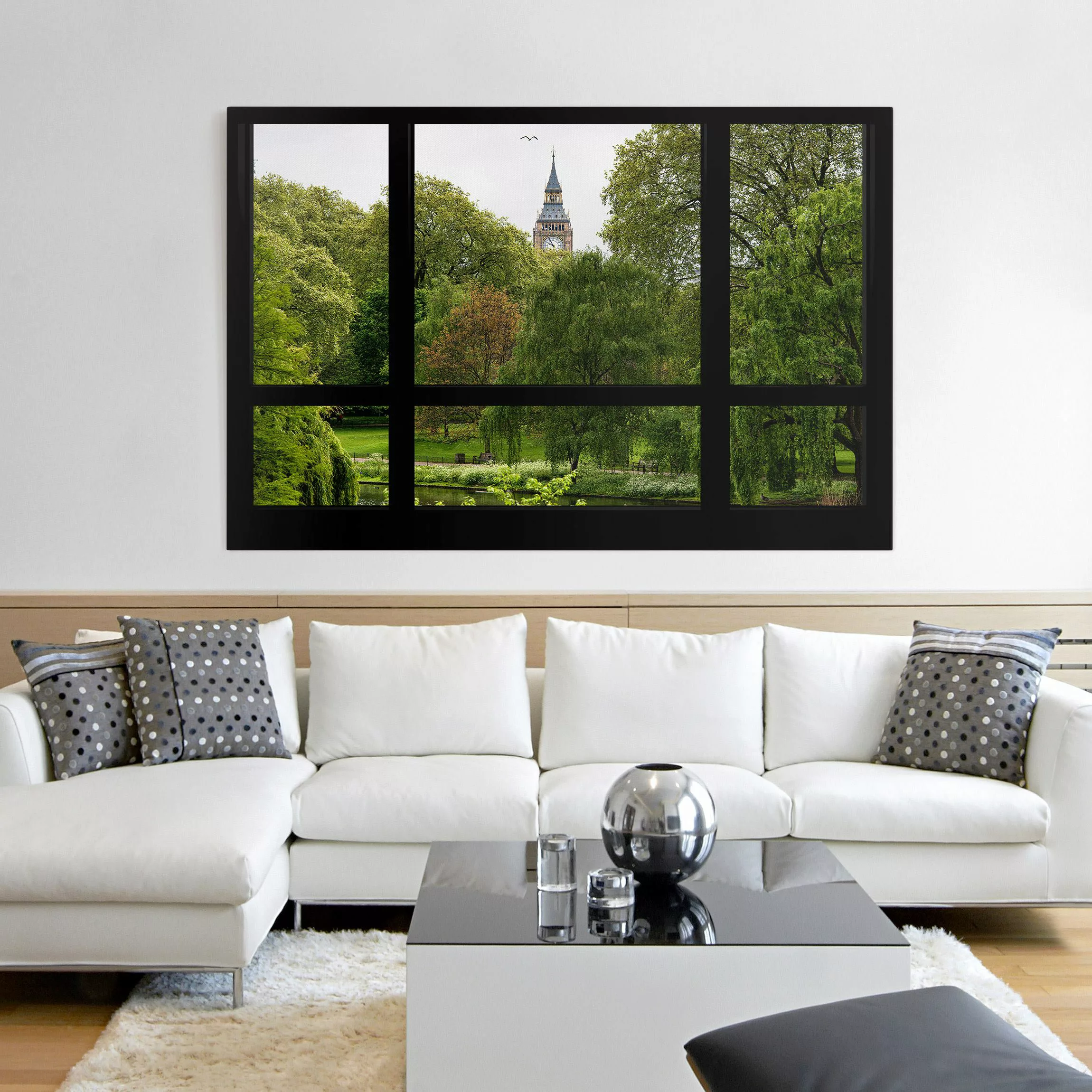 Leinwandbild London - Querformat Fensterblick über St. James Park auf Big B günstig online kaufen