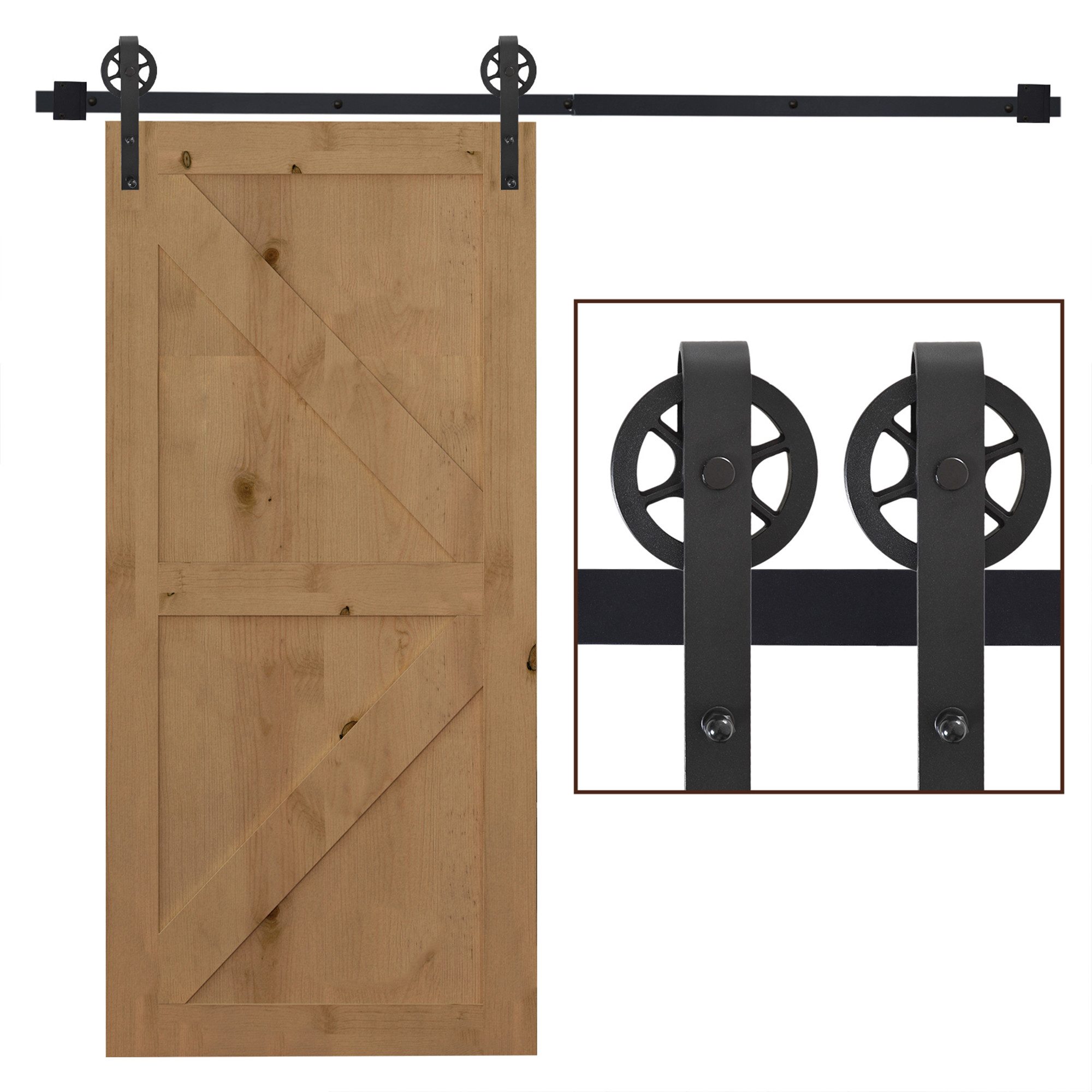 HOMCOM Türbeschlag 200 cm, mit Schienen, günstig online kaufen