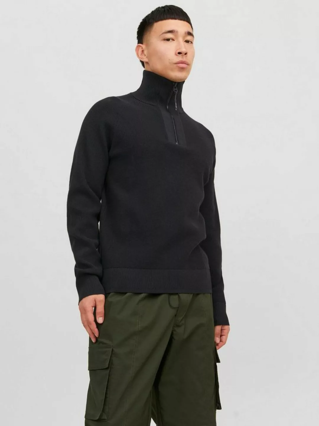 Jack & Jones Stehkragenpullover JCOFILO KNIT HALF ZIP SN günstig online kaufen