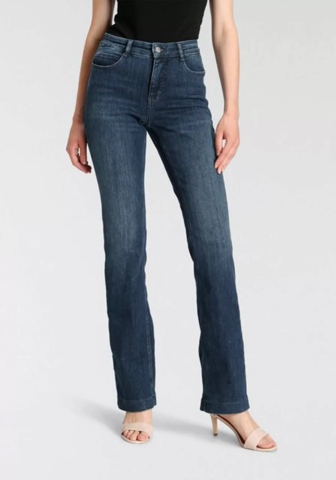 MAC Slim-fit-Jeans MAC Bootcut Jeans aus Mega Flex Denim in Cobalt Au (1-tl günstig online kaufen