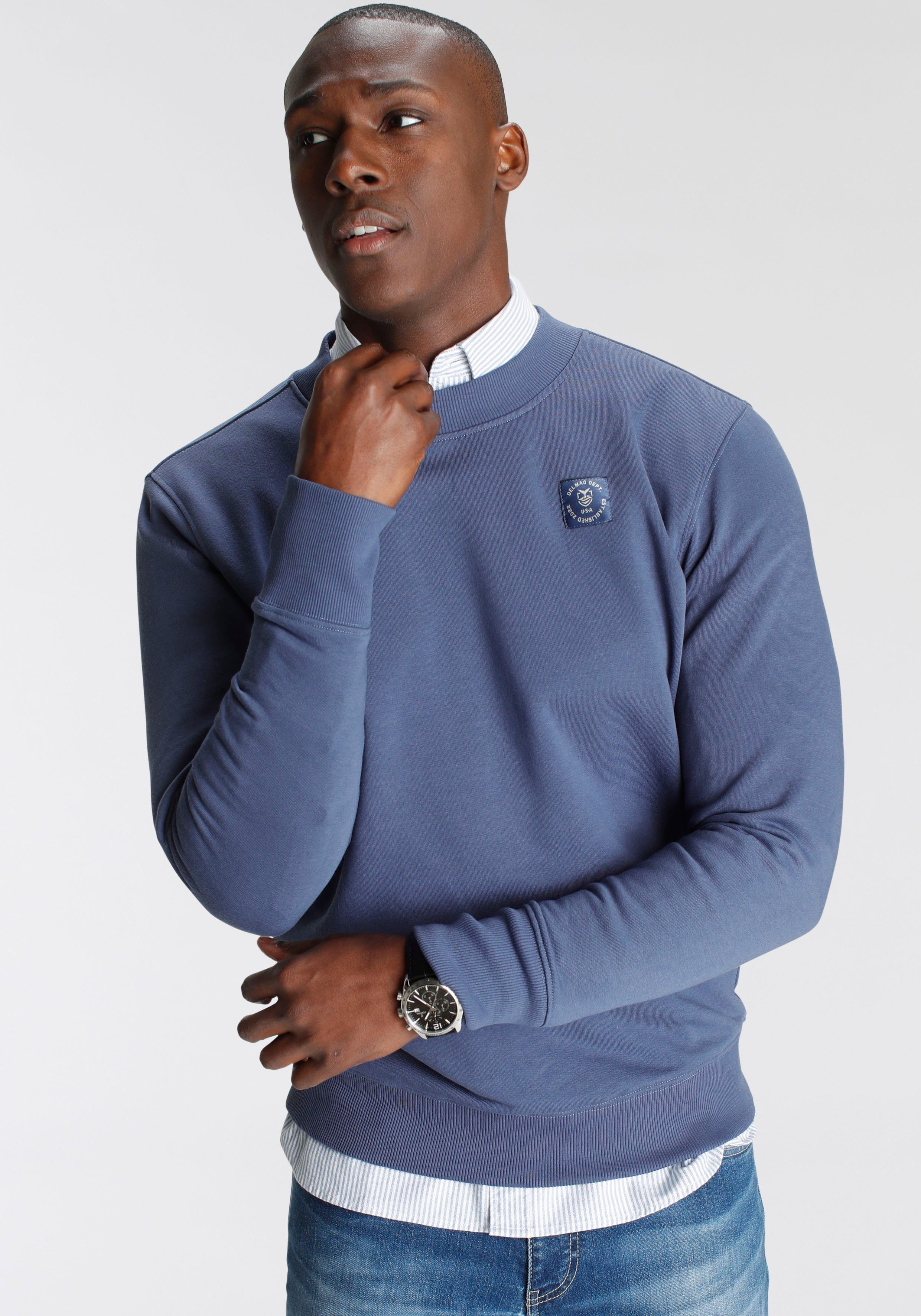 DELMAO Sweatshirt Langarm, Regular Fit, unifarben, günstig online kaufen