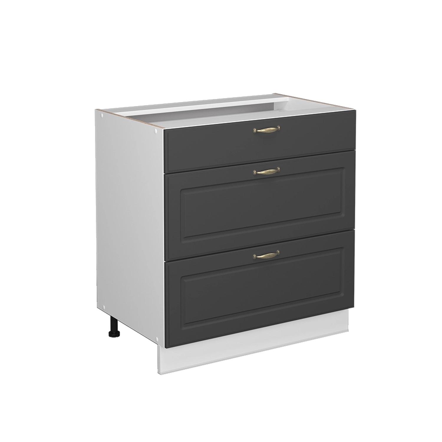 Vicco Midischrank Fame-Line Anthrazit-Gold/Weiß 80x82cm mit günstig online kaufen