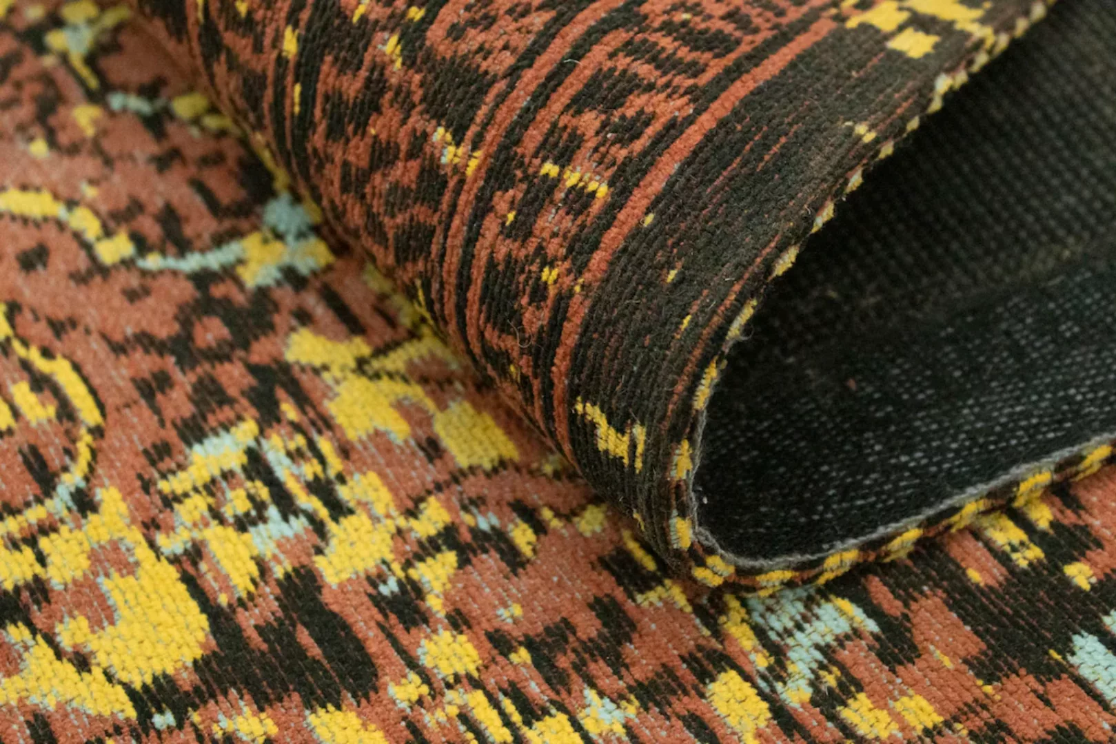 morgenland Läufer »Vintage Teppich handgetuftet gold«, rechteckig, Vintage günstig online kaufen