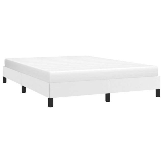 vidaXL Bett Bettgestell Weiß 140x190 cm Kunstleder günstig online kaufen