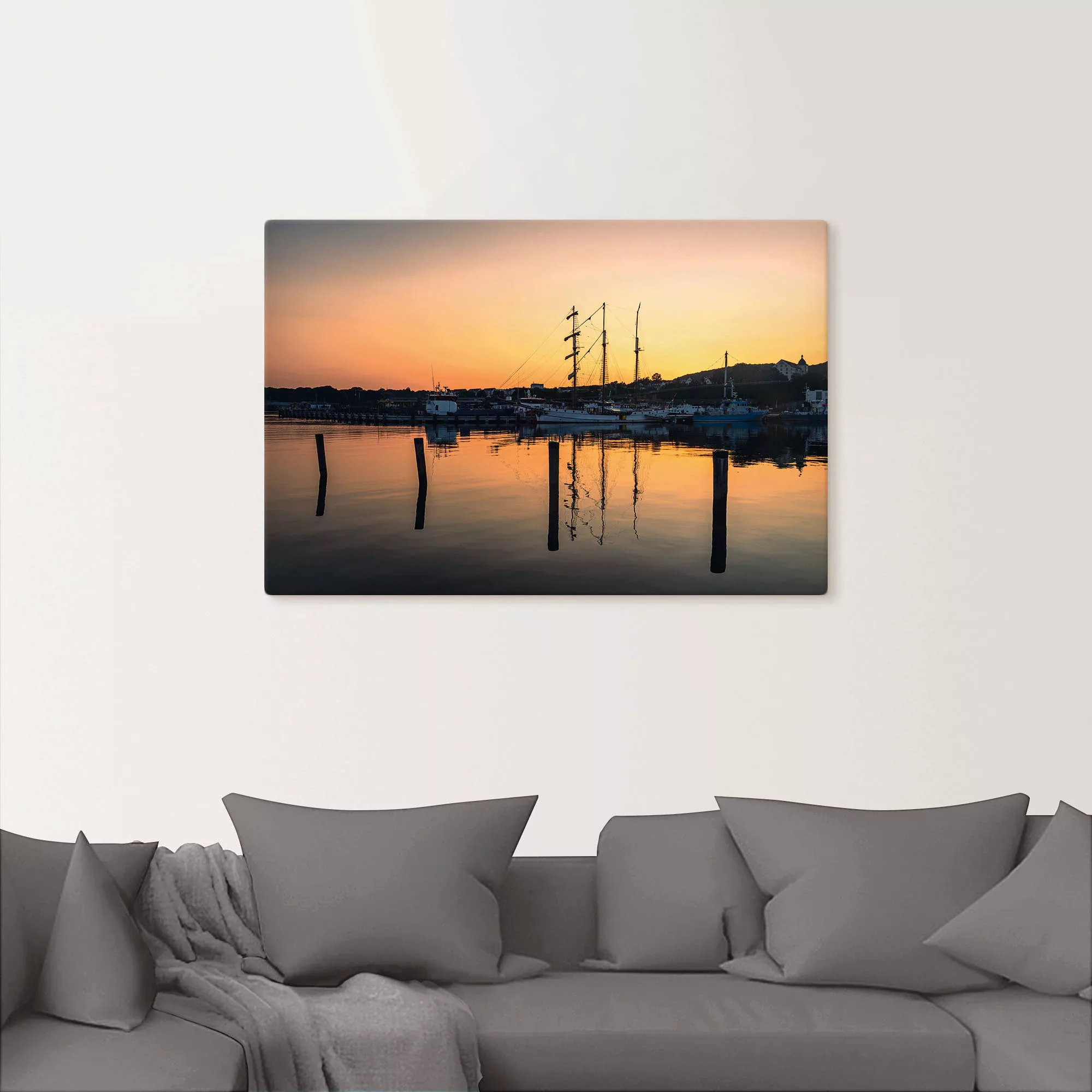 Artland Wandbild »Hafen von Sassnitz auf der Insel Rügen«, (1 Stück), in vi günstig online kaufen