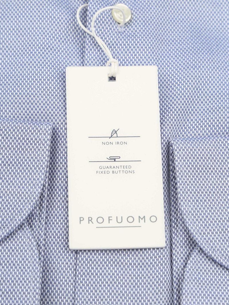 Profuomo Basketweave Hemd Blau   - Größe 42 günstig online kaufen