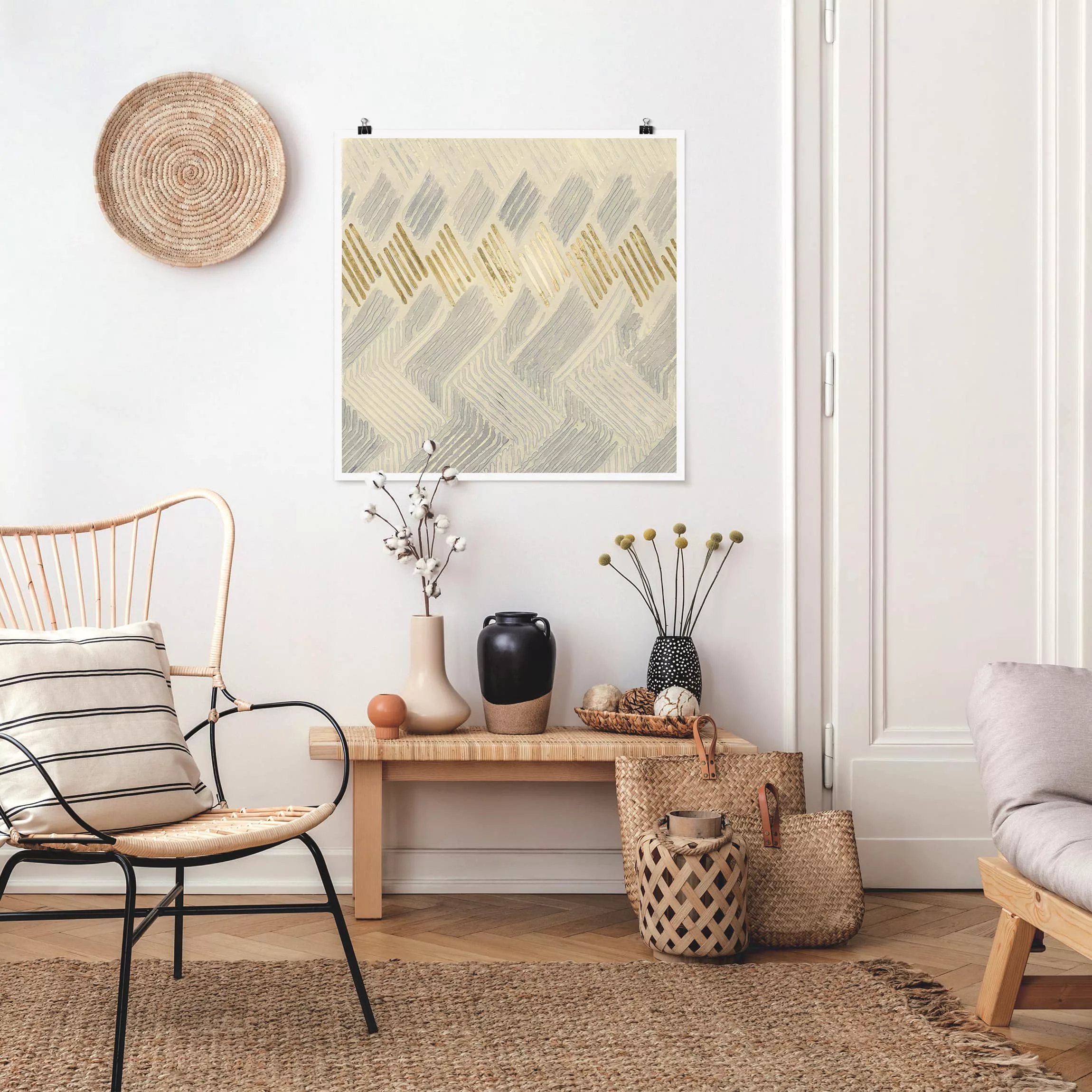 Poster Muster & Texturen - Quadrat Chenille IV günstig online kaufen