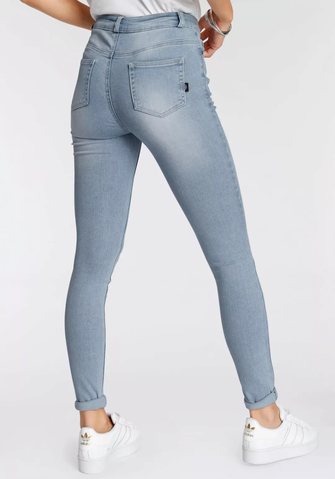 Arizona Skinny-fit-Jeans "Ultra Soft", hohe Leibhöhe, lang, aus Baumwolle, günstig online kaufen