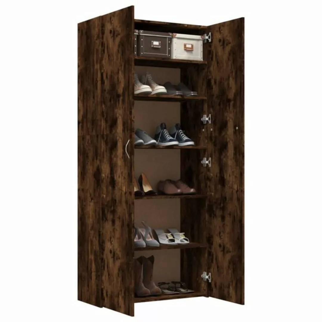 vidaXL Schuhschrank Schuhschrank Räuchereiche 80x35,5x180 cm Spanplatte günstig online kaufen