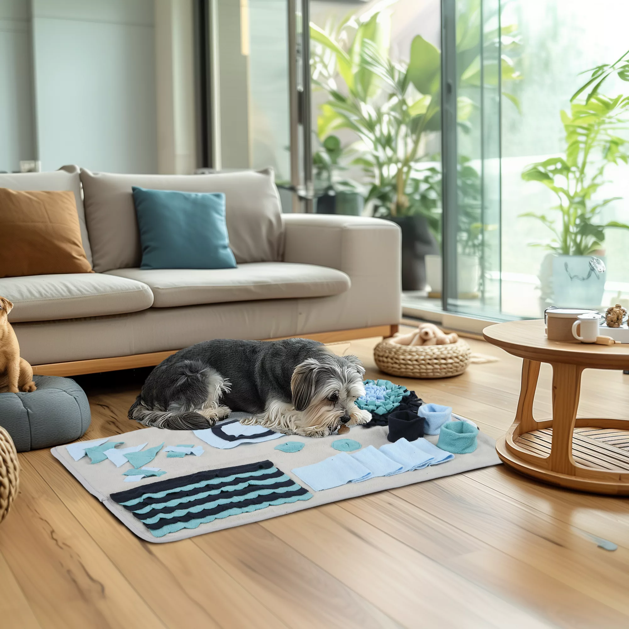 PawHut Schnüffelteppich für Hunde, bunte Schnüffelmatte, Intelligenzspielze günstig online kaufen