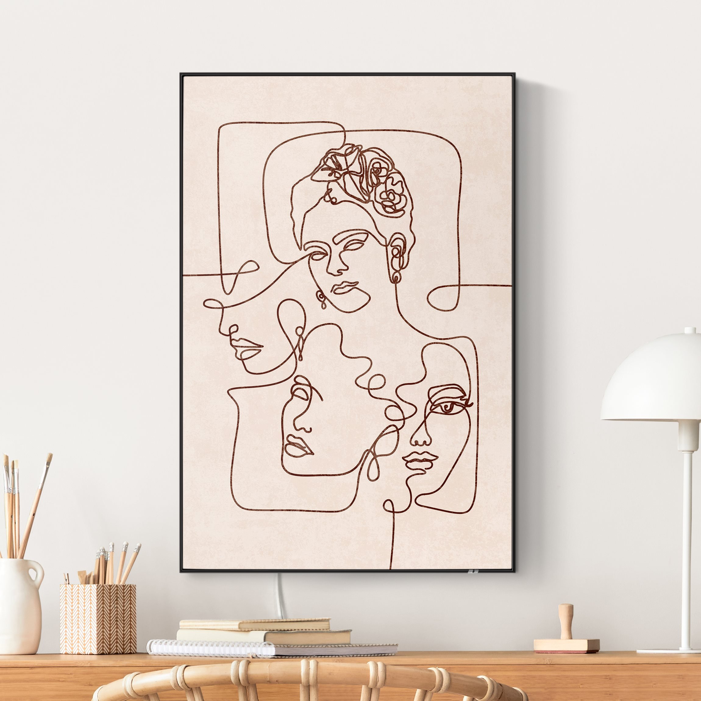 LED-Wechselbild Boho Line Art - Portraits günstig online kaufen