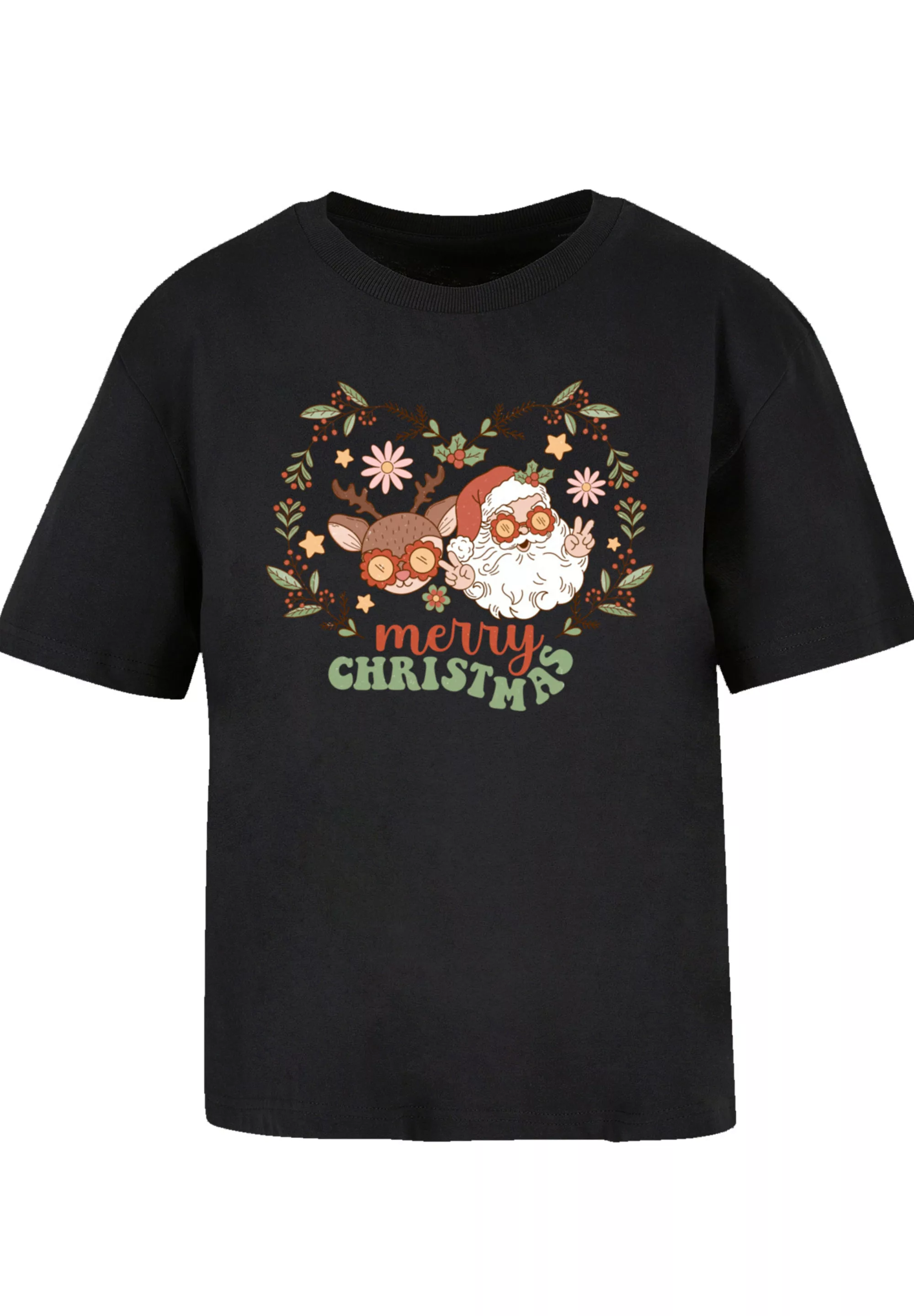 F4NT4STIC T-Shirt "Weihnachten Hippie Santa And Reindeer", Premium Qualität günstig online kaufen