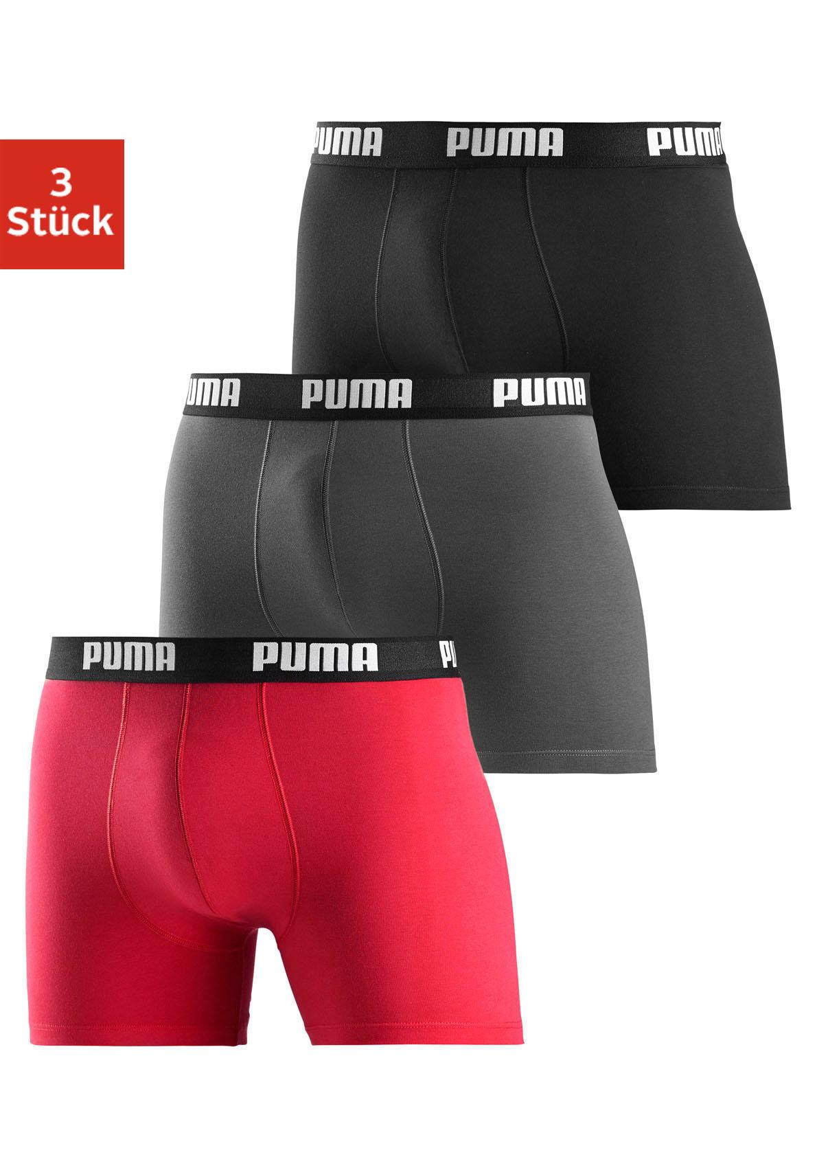 PUMA Boxer, (Packung, 3 St.), mit Marken-Logo im Bund günstig online kaufen