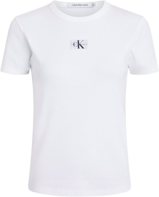 Calvin Klein Jeans Plus T-Shirt PLUS WOVEN LABEL RIB REGULAR TEE günstig online kaufen