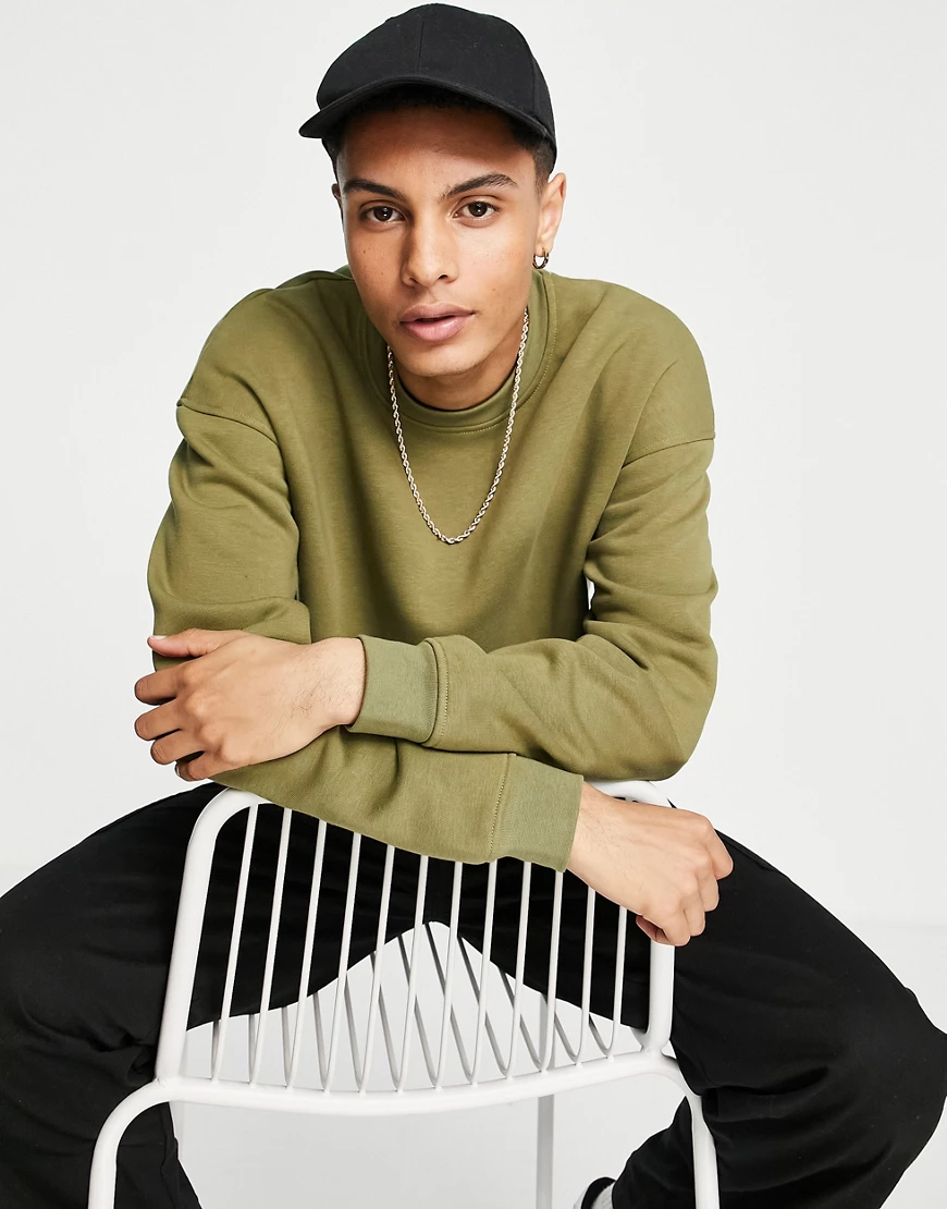 Jack & Jones – Originals – Oversize-Sweatshirt in Hellgrau günstig online kaufen