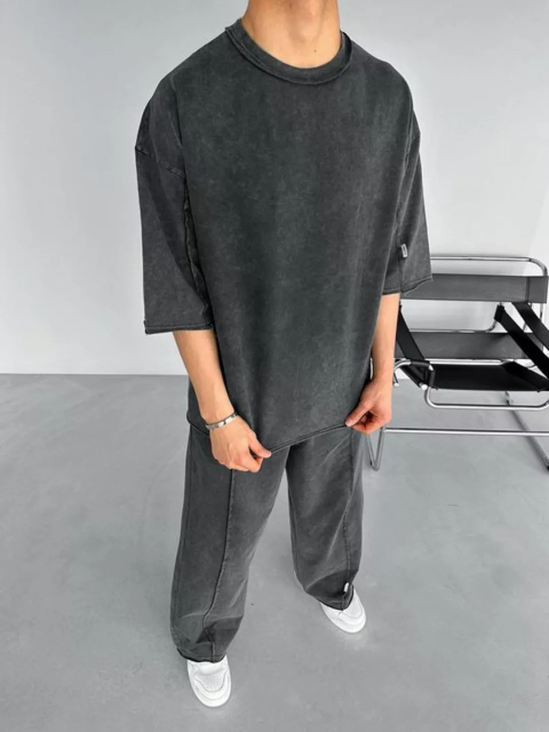 Abluka T-Shirt WASHED SEAM OVERSIZE T-SHIRT ANTHRACITE (1-tlg) günstig online kaufen