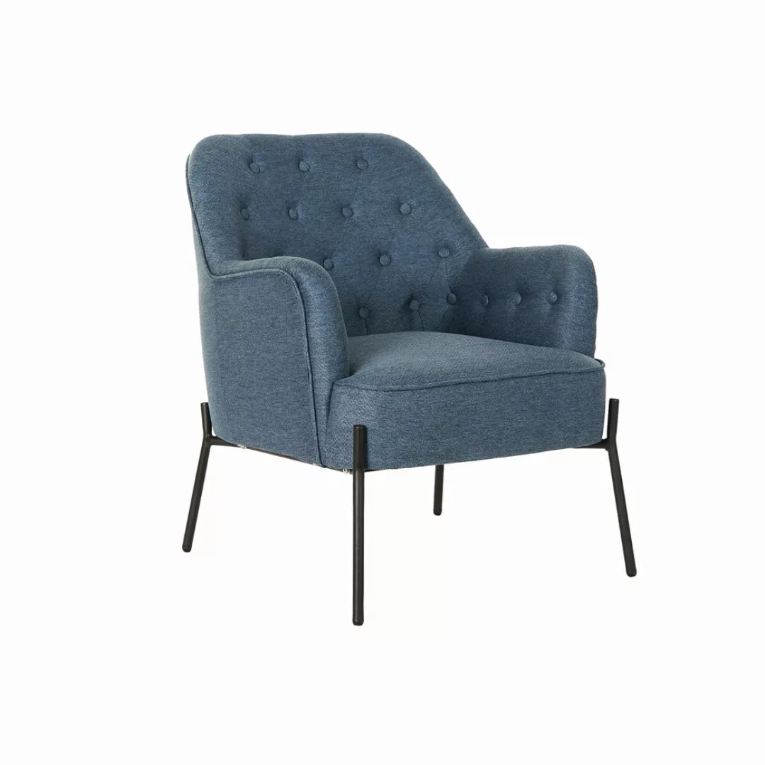 Sessel Dkd Home Decor S3022633 Schwarz Blau Metall Polyester (65 X 73 X 79, günstig online kaufen