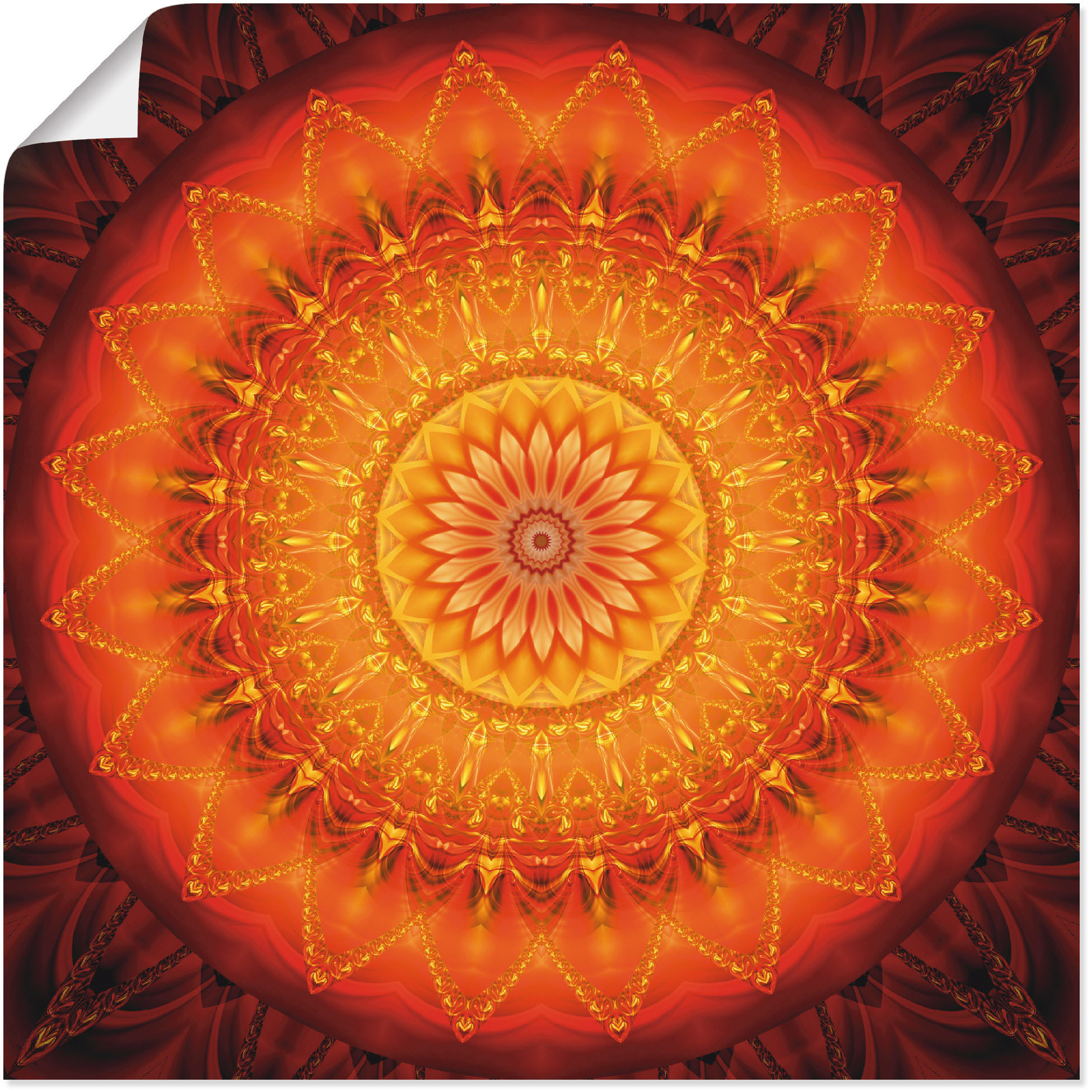 Artland Wandbild "Mandala Energie 1", Muster, (1 St.) günstig online kaufen