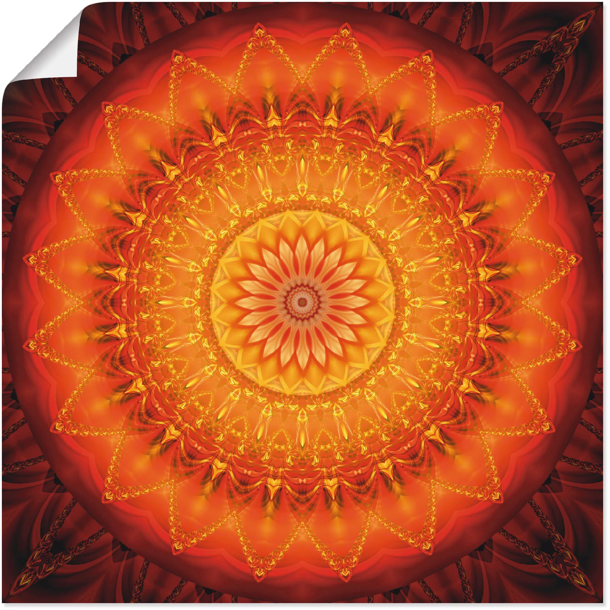 Artland Wandbild "Mandala Energie 1", Muster, (1 St.) günstig online kaufen