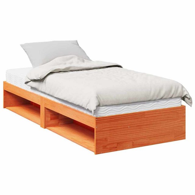 vidaXL Bett Tagesbett mit Matratze Wachsbraun 90x190 cm Massivholz Kiefer günstig online kaufen