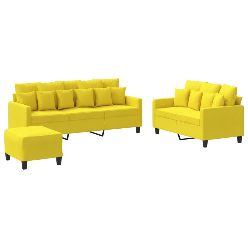 vidaXL Sofa 3-tlg. Sofagarnitur mit Kissen günstig online kaufen