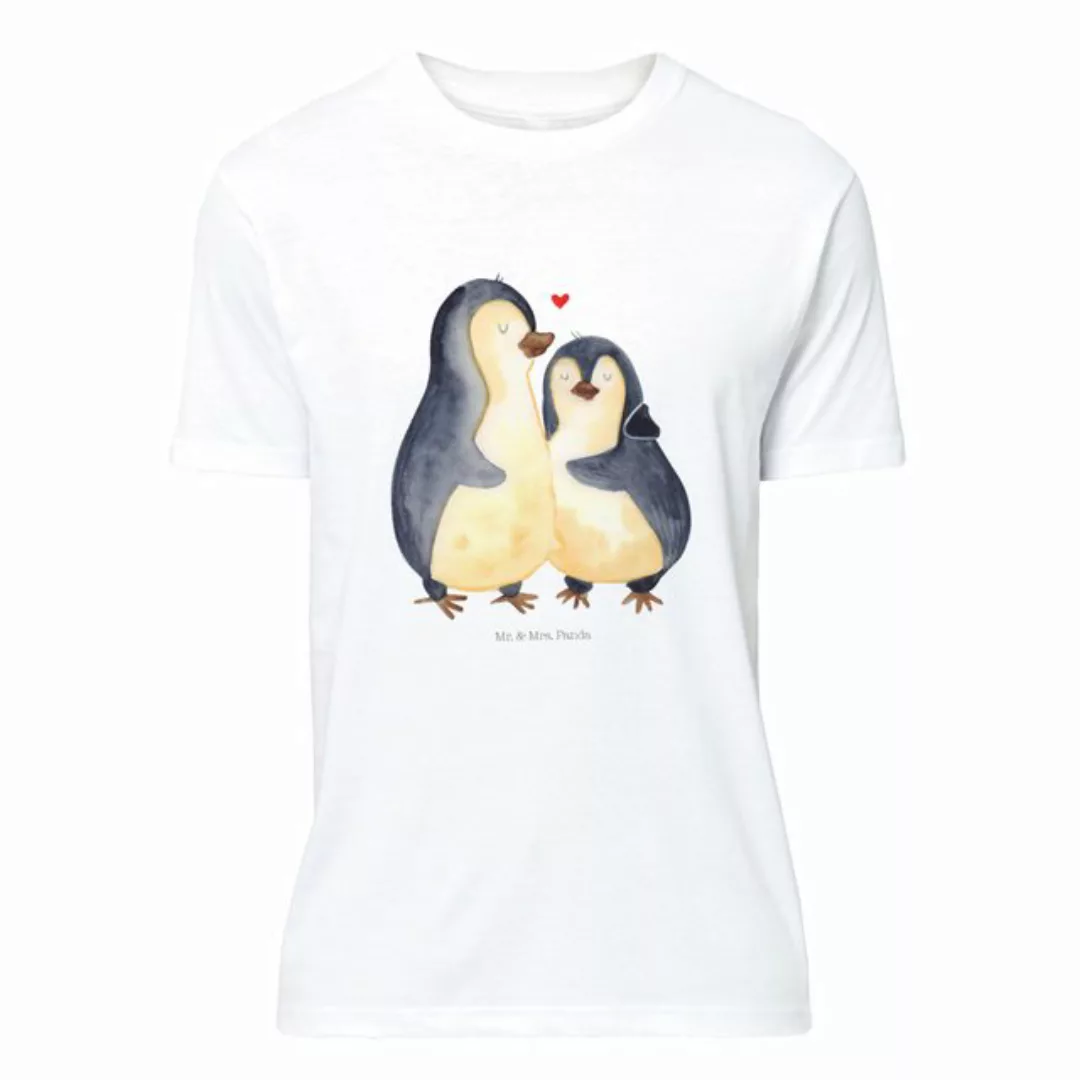 Mr. & Mrs. Panda T-Shirt Pinguin umarmend - Weiß - Geschenk, Damen, Frauen, günstig online kaufen