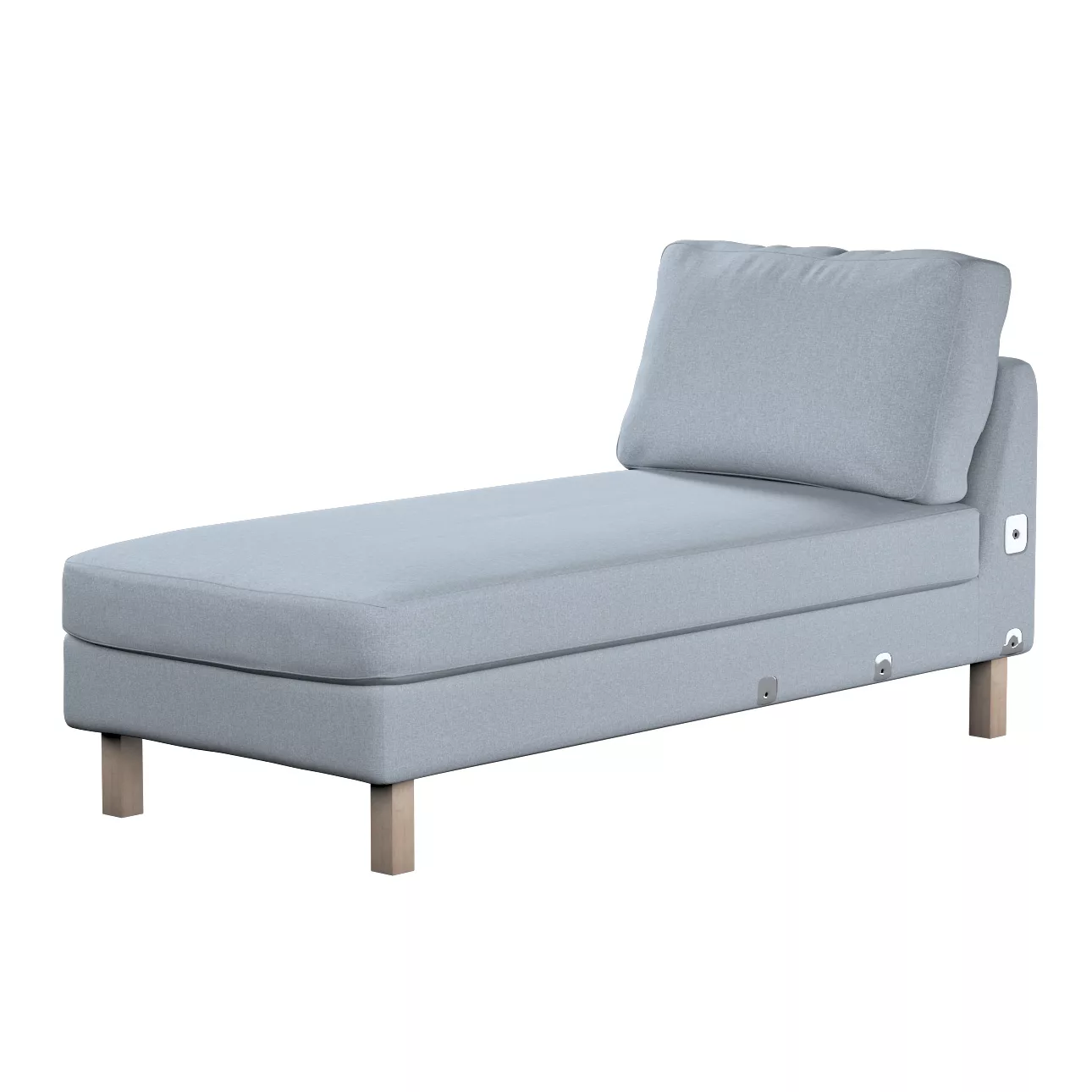 Bezug für Karlstad Recamiere Zustellsofa, kurz, steingrau, Bezug für Karlst günstig online kaufen