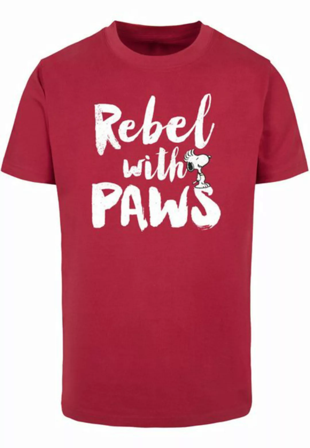 Merchcode T-Shirt Merchcode Herren Peanuts - Rebel with paws T-Shirt Round günstig online kaufen