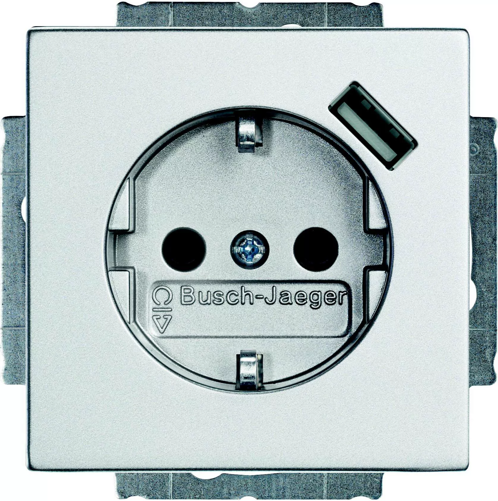 Busch-Jaeger Schuko/USB-Steckdose alusilber 20 EUCBUSB-83 - 2CKA002011A6160 günstig online kaufen