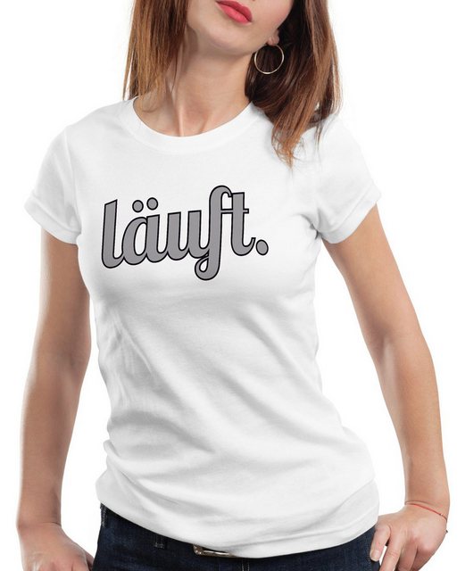 style3 T-Shirt läuft Funshirt Spruchshirt Shirt Fun bei dir meme kult mir t günstig online kaufen