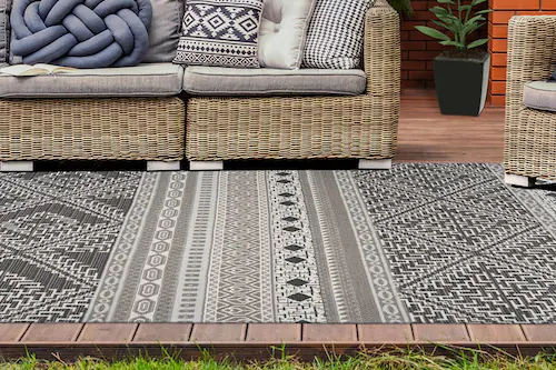 my home Teppich »Alima«, rechteckig, 10 mm Höhe, In- und Outdoor geeignet, günstig online kaufen