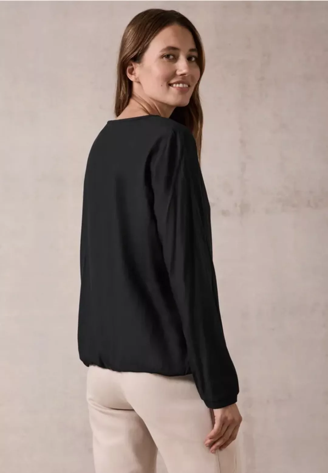 Bluse in Unifarbe günstig online kaufen