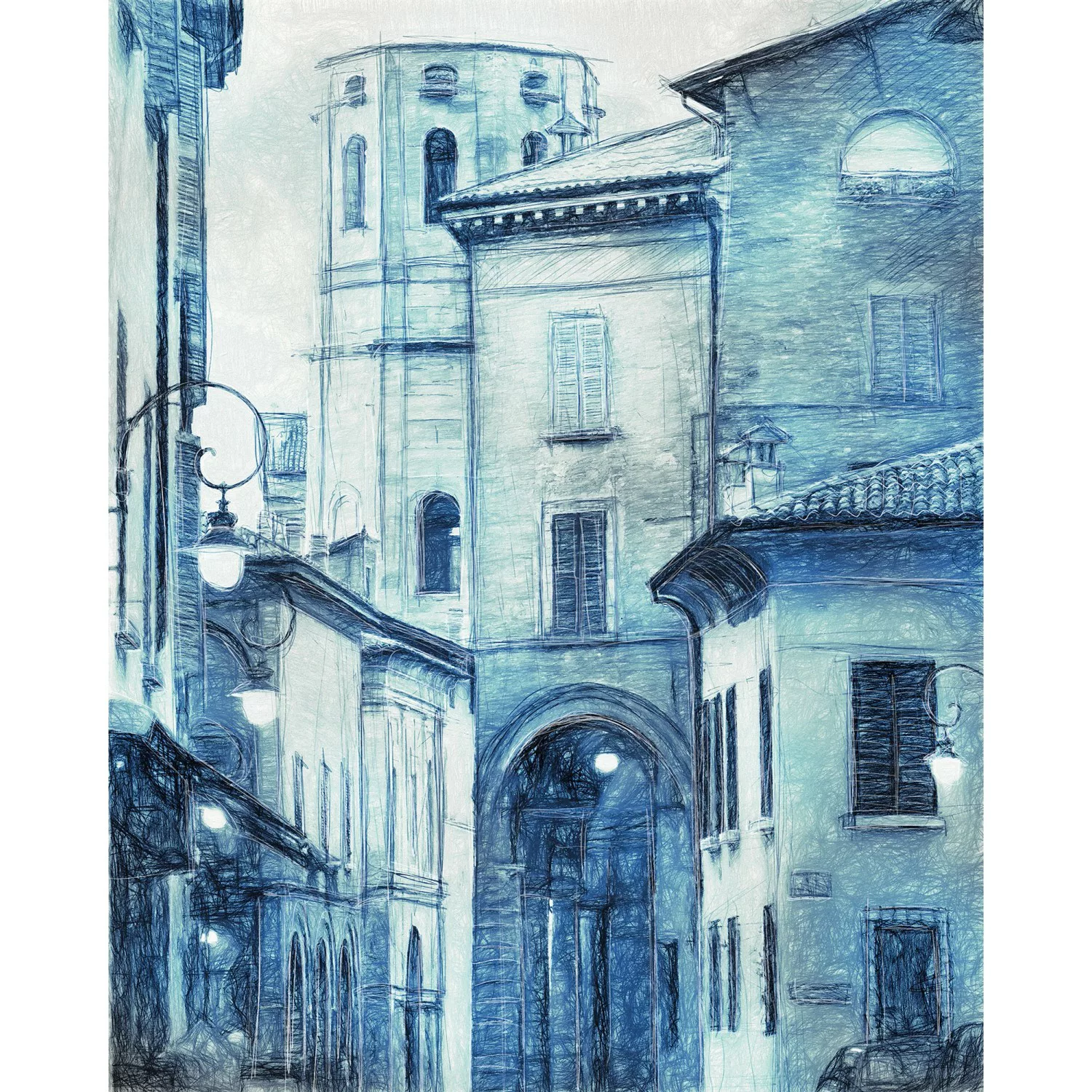 Sanders & Sanders Fototapete Côte D’Azur Blau und Grüngrau 200 x 250 cm 612 günstig online kaufen