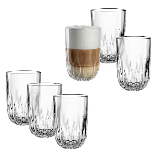 LEONARDO Latte-Macchiato-Glas »GOCCE, 380 ml, 6er-Set«, (Set, 6 tlg.), 3. V günstig online kaufen