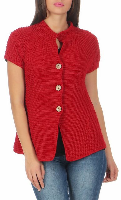 malito more than fashion Strickweste 5060 kurzarm Strickjacke mit Knöpfen E günstig online kaufen