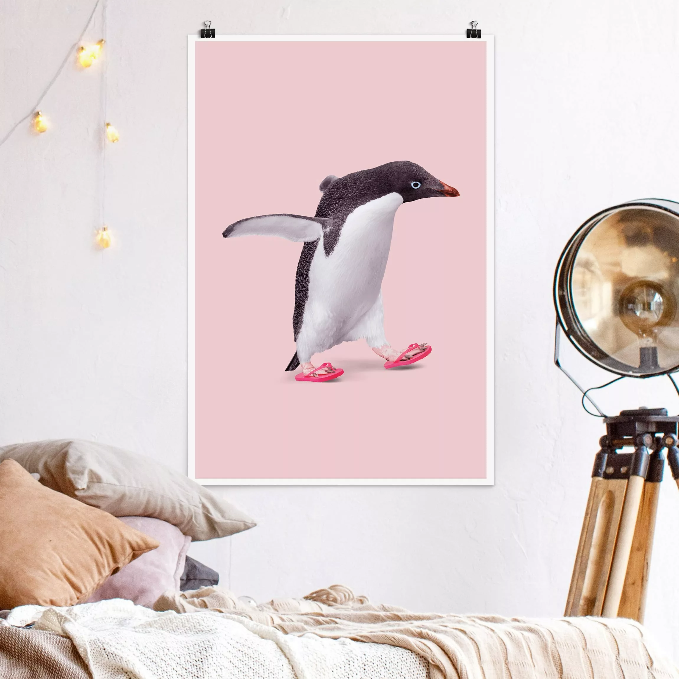 Poster Flip-Flop Pinguin günstig online kaufen