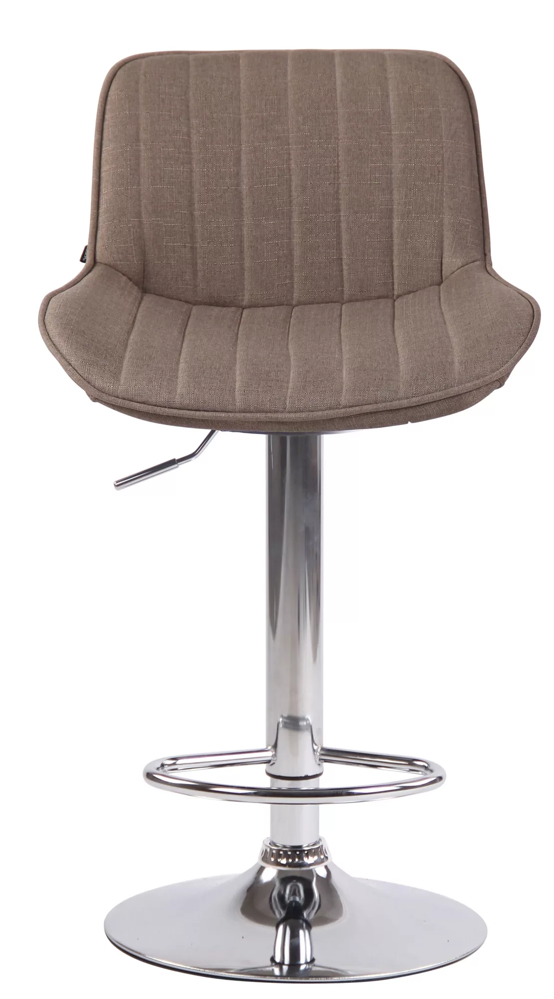 Barhocker Lentini Stoff Schwarz Taupe günstig online kaufen