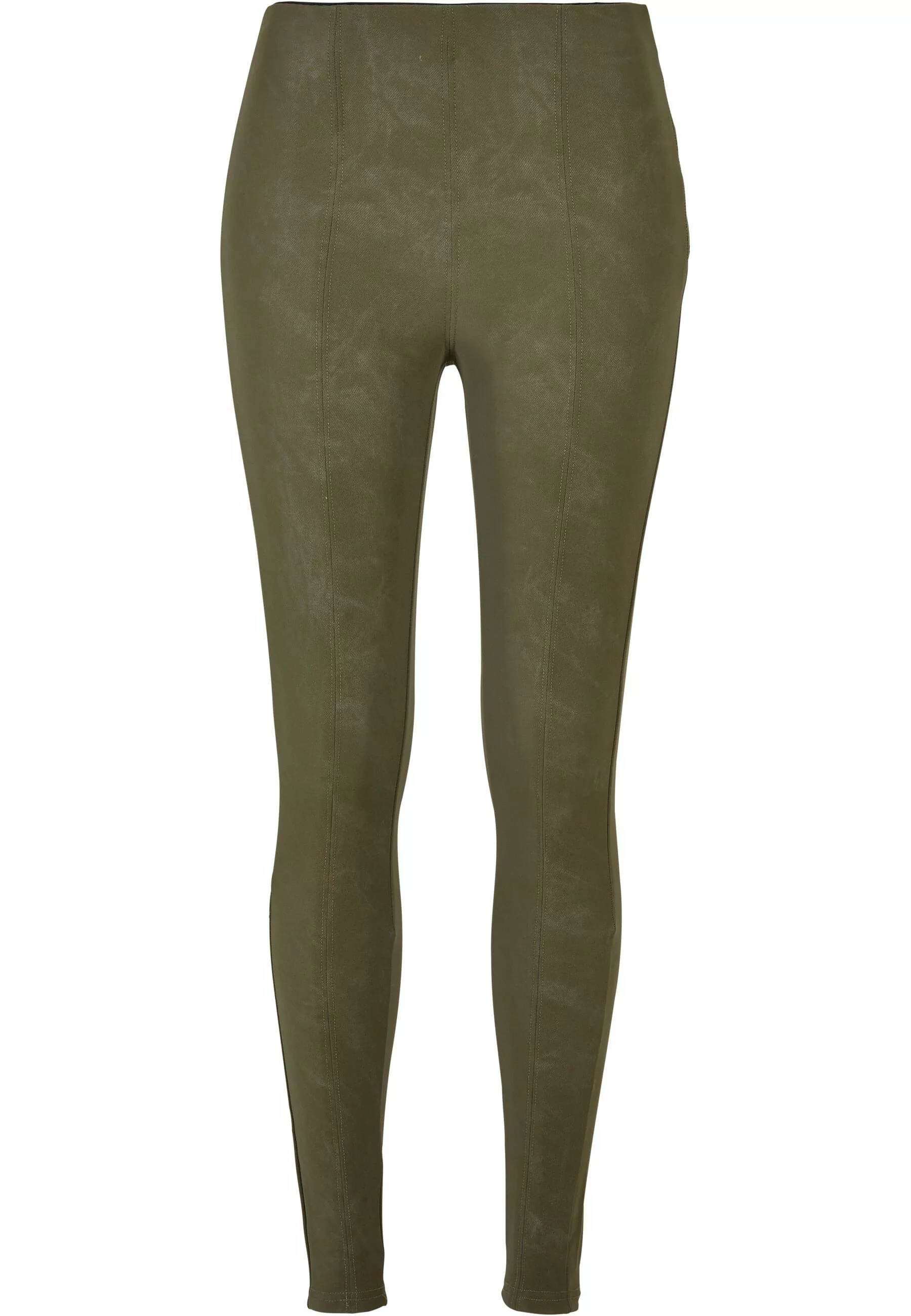 URBAN CLASSICS Leggings "Urban Classics Damen Ladies Washed Faux Leather Pa günstig online kaufen