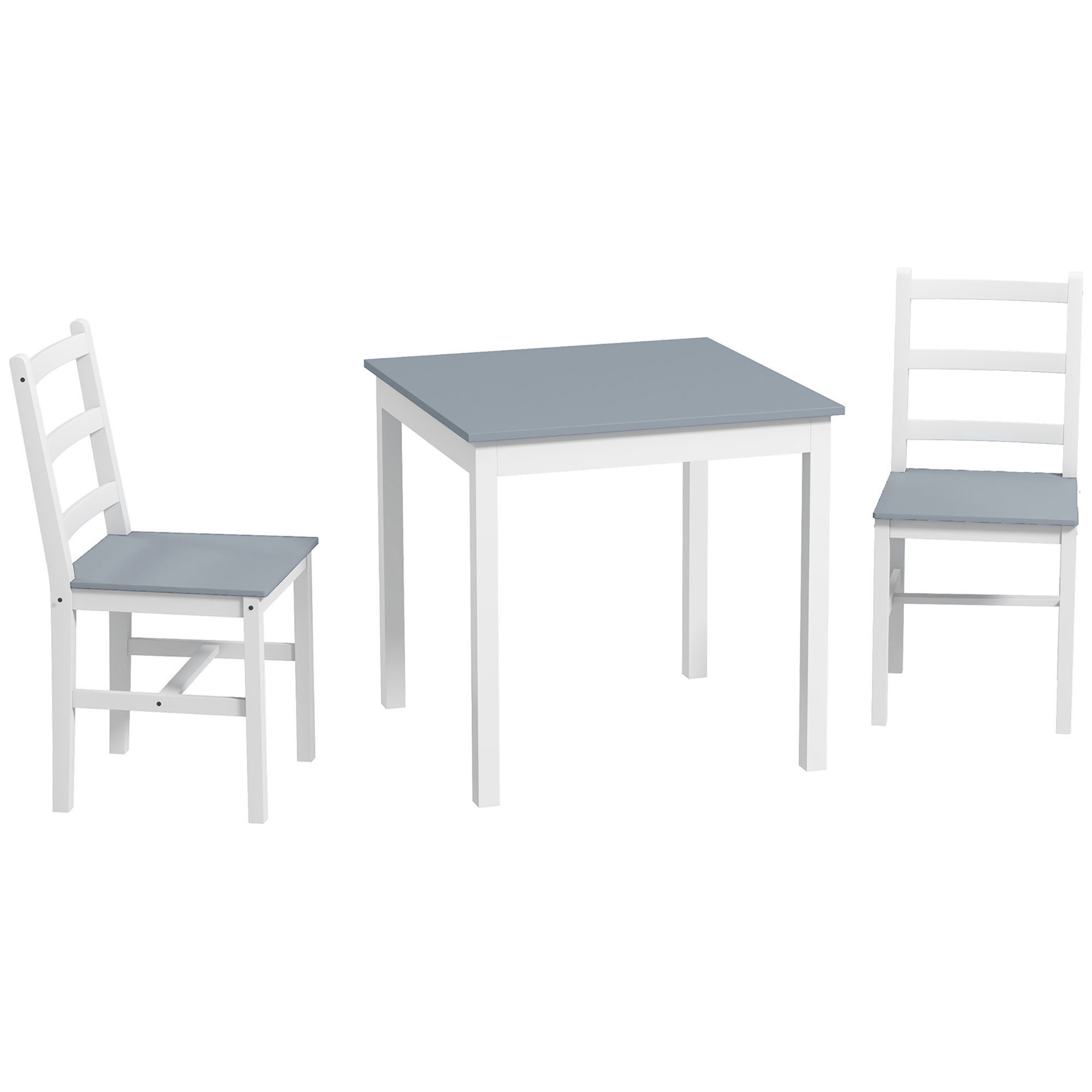 HOMCOM Essgruppe Esstisch mit 2 Stühle, günstig online kaufen