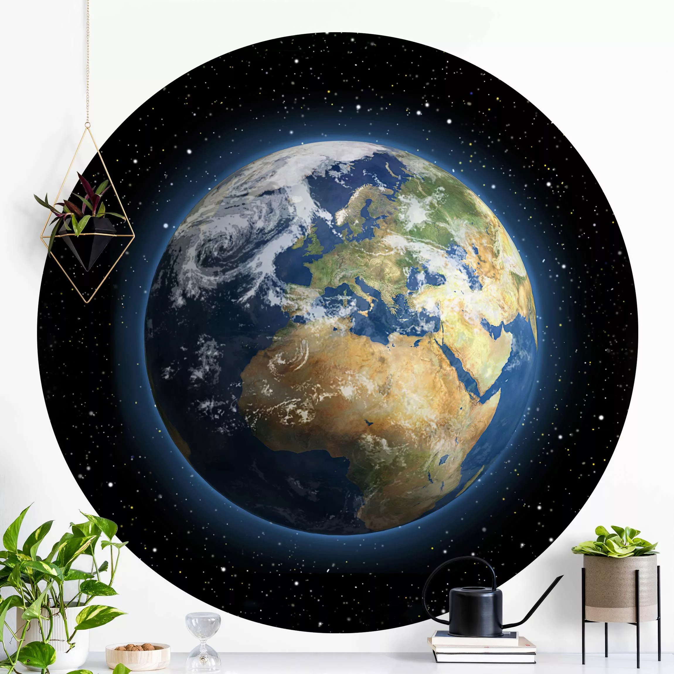 Runde Fototapete selbstklebend My Earth günstig online kaufen